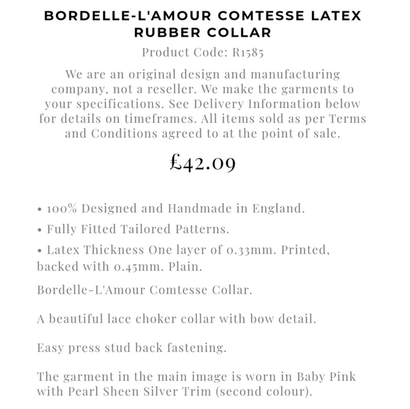 Westward Bound Bordelle-L'Amour Latex Set - Picture 15 of 16